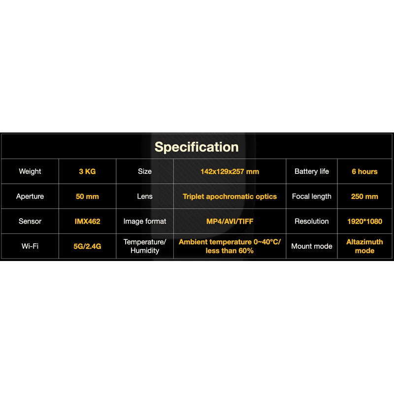 Telescopio Inteligente AP 50/250 Seestar S50